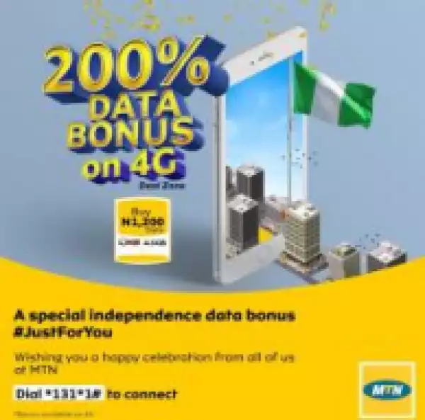 MTN Introduces 4.5GB For N1200 For Independence Celebration